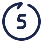 Rewind 5 Seconds Forward SVG Icon
